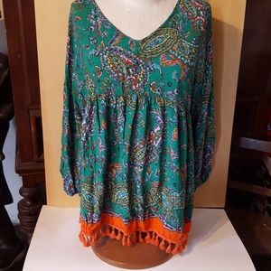 Ivy Jane boho peasant top size M